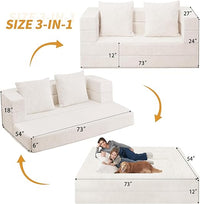 Futon Sofa Bed with Pillow