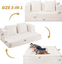 Futon Sofa Bed with Pillow